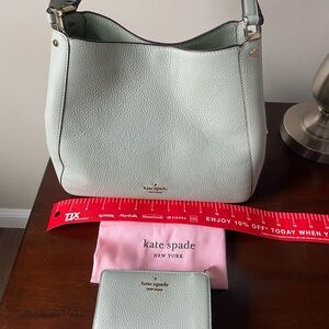 Leila Medium Triple Compartment Shoulder Bag with matching wallet